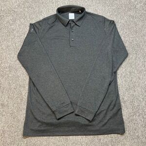 Callaway Mens Long Sleeve Opti Dri Golf Polo Shirt Swing Tech Dark Gray Medium